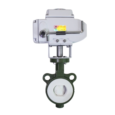Van bướm gang lót Teflon điều khiển điện HK60-D-C
