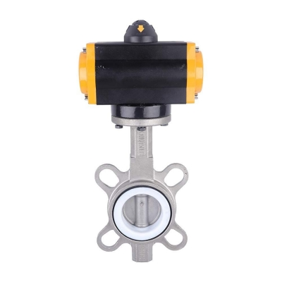Van bướm inox khí nén tác động đôi