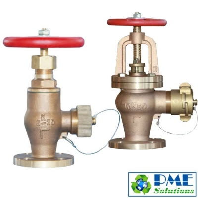 Van góc PCCC đồng 5K, 10K F7334 | Van chữa cháy tàu biển DN15–DN40